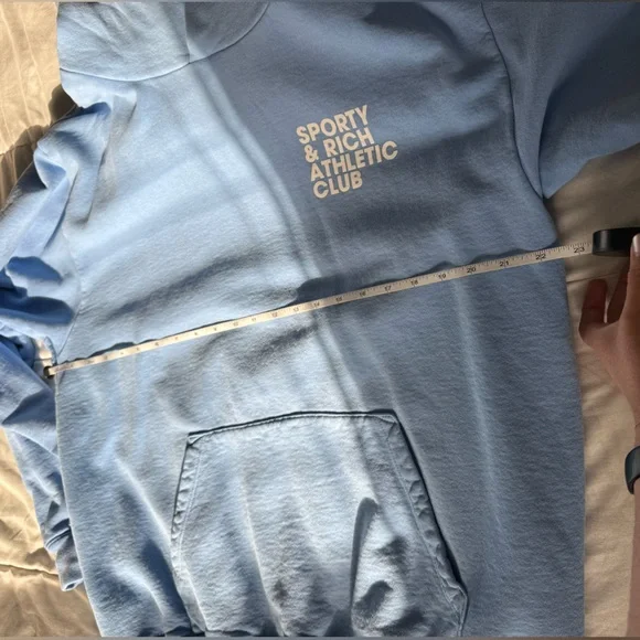 Designer! Hit deal!Blue sporty and rich hoodie size L - Picture 6 of 9